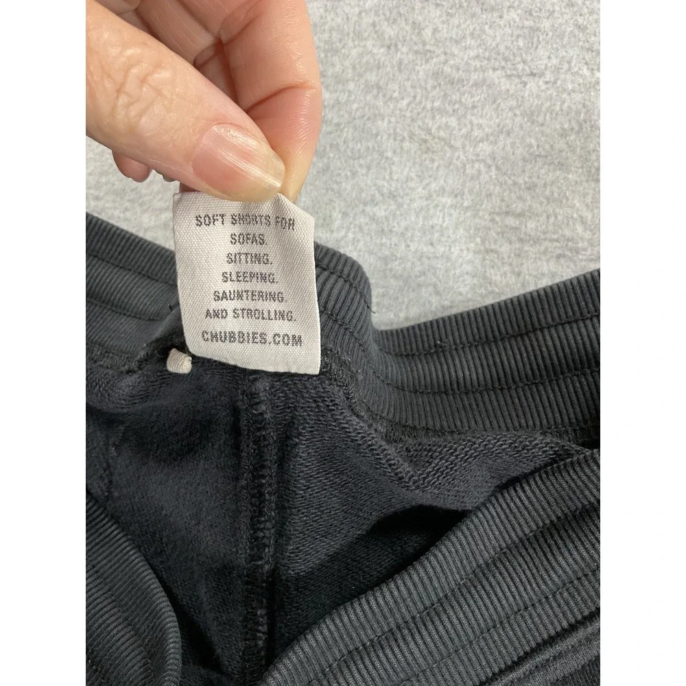 Chubbies Lounge Wear Shorts Mens Small Black French Terry 5.5 Inseam 2327